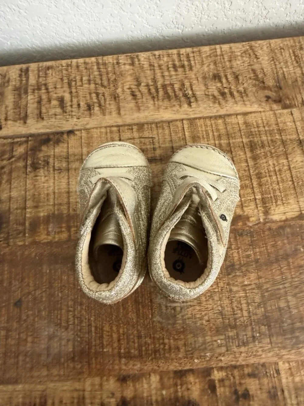 OLD SOLES Girls Shoes Ring Pave Gold Glam Glitter Kids Girls 6-9 Months Walking